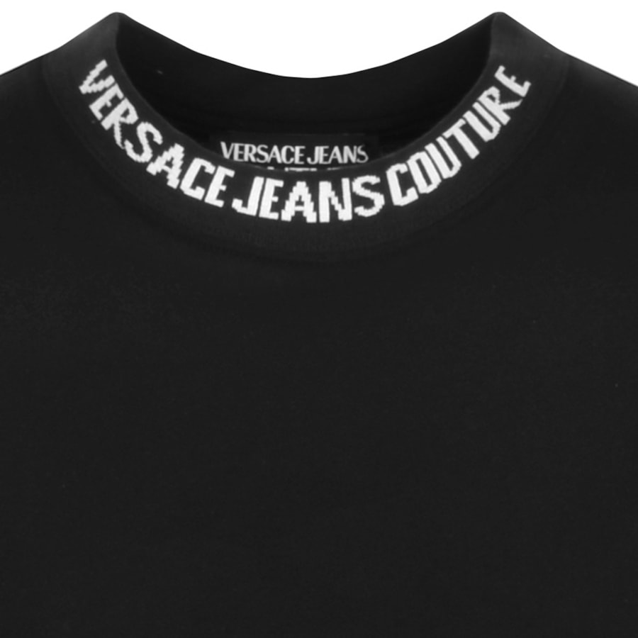 Versace jeans crew neck logo t shirt black cheap